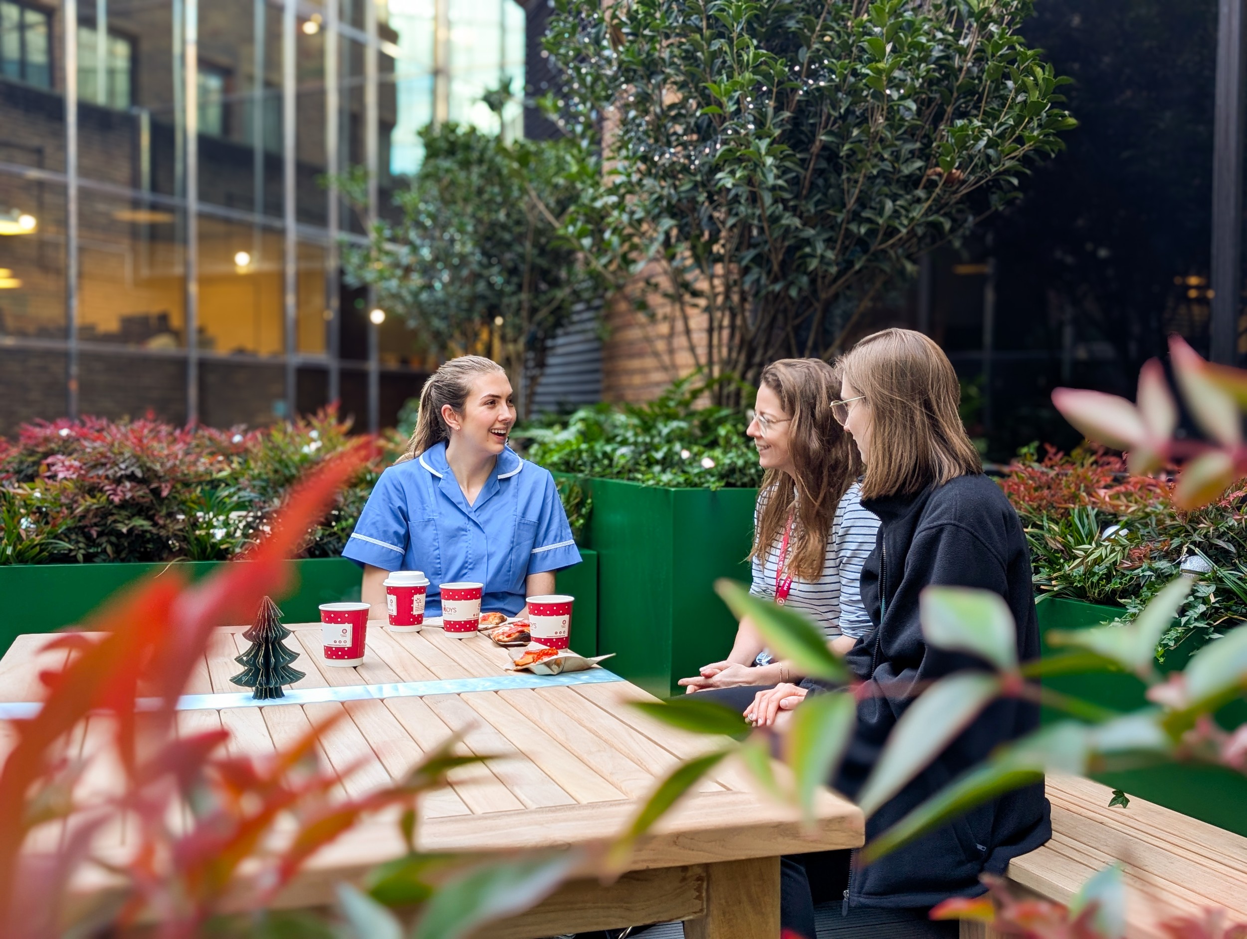 Staff garden gets a glow up