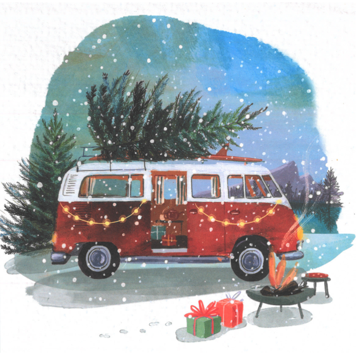 Primary image for UCLH Charity Christmas card - Christmas camper van